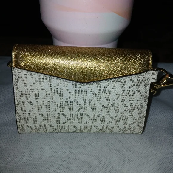 Michael Kors Gold and White Wristlet - Picture 2 of 7